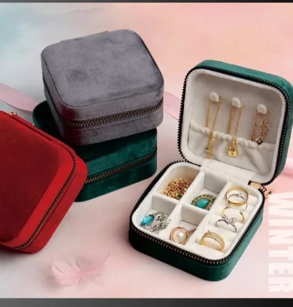 Velvet Jewellery Box For Woman ,Travel Earrings Organiser Box,Best For The Gifting - Image 2