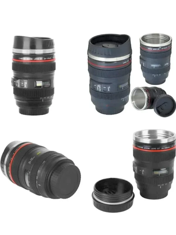 Plastic 350 ml Camera Lens Coffee Mug - Image 4