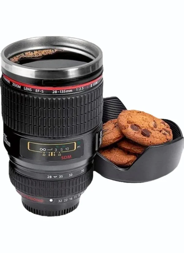 Plastic 350 ml Camera Lens Coffee Mug - Image 5