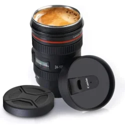 Plastic 350 ml Camera Lens Coffee Mug - Image 2