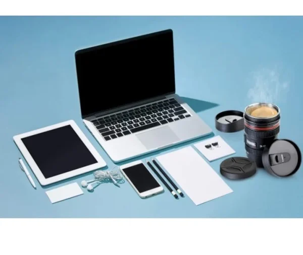 Plastic 350 ml Camera Lens Coffee Mug - Image 3