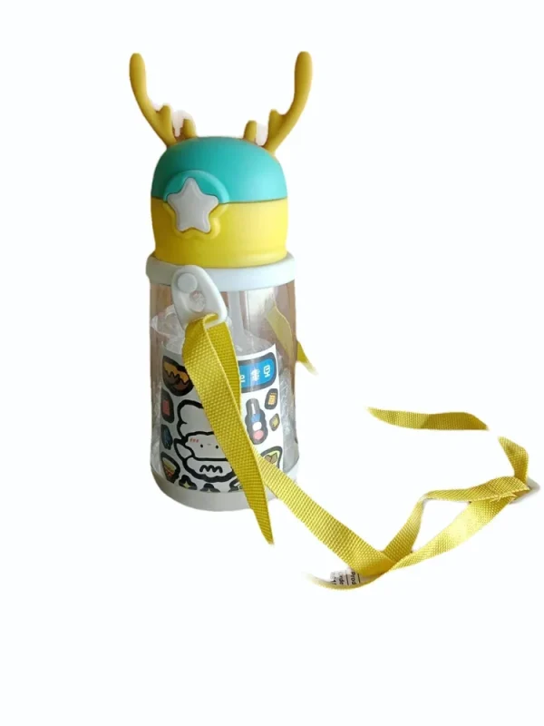 Plastic Leak Proof Deer Horn Design Water Bottle For Kids