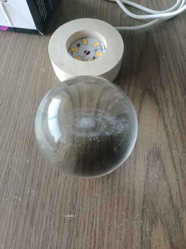 Transparent 3D Moon Light Crystal Ball