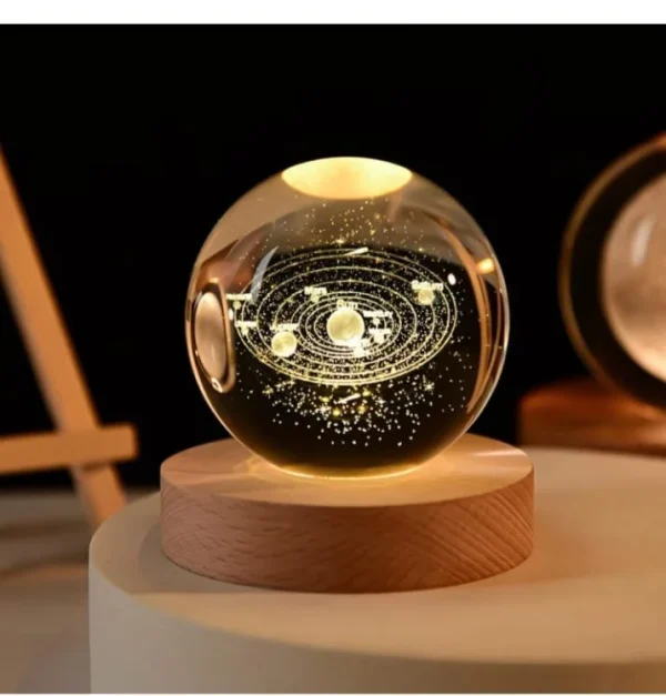 Transparent 3D Moon Light Crystal Ball - Image 2
