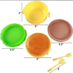 Plastic Round Burger Lunch Box - Image 3